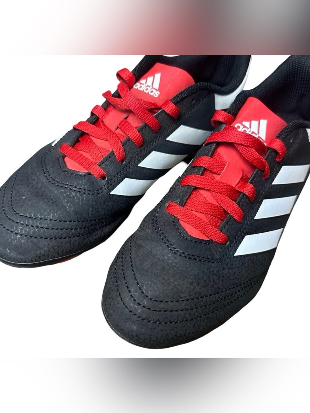 Adidas Goletto Boys VI Firm Ground Soccer Cleats Size 4 Black Red - Picture 2 of 6